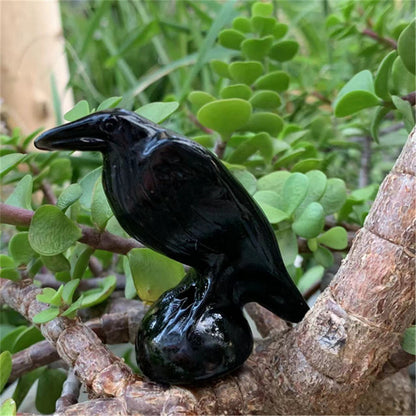 Artisanat en pierre semi-précieuse sculptée en obsidienne naturelle