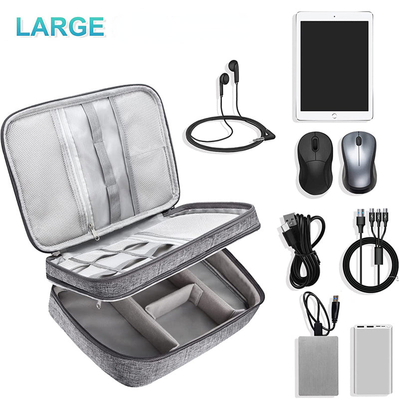 Organisateur électronique Sac de rangement de câble de voyage Sac de rangement numérique portable étanche Étui d'accessoires électroniques Étui de rangement de chargeur de câble Sac de rangement étanche multifonctionnel