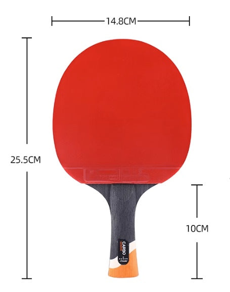 Table Tennis Rackets Professional Single Shot 6 Star Six Carbon Table Tennis Racket Long Handle Shakehand Grip Straight Short Handle