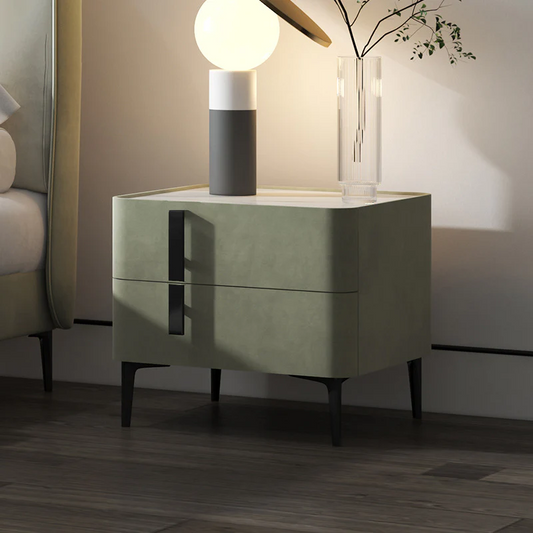 Modern Bedside Table Of Light Luxury Fabric Designer