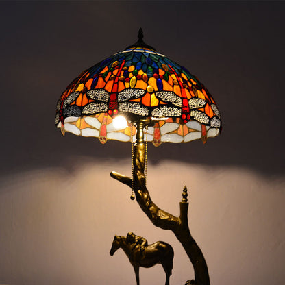 Lampe de bureau en verre rétro européenne