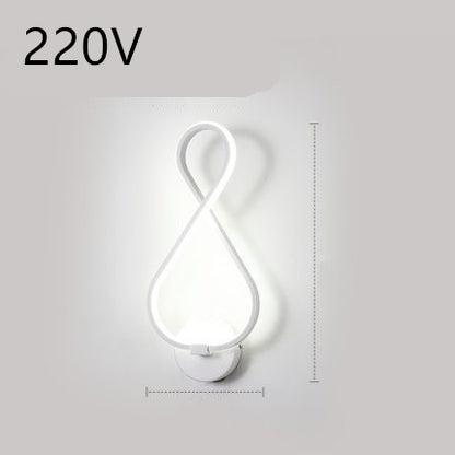 Lampe murale led nordique minimaliste, lampe de chevet pour chambre à coucher