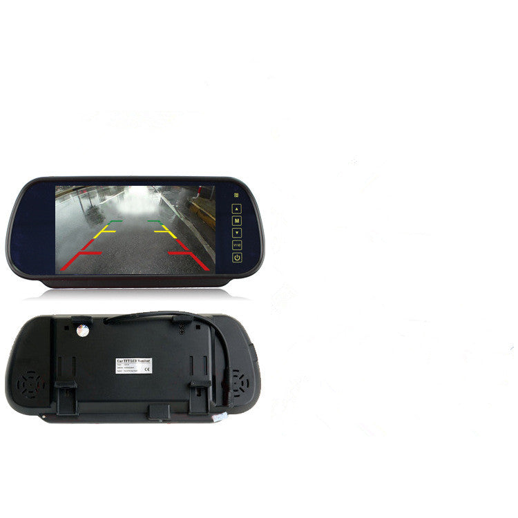 Car rear view display can be connected with vehicle DVD