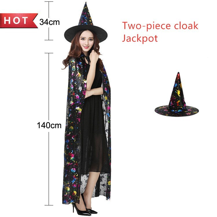 Costume d'Halloween femme robe de soirée sorcière magique