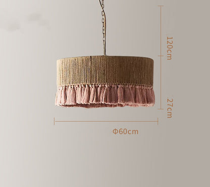 Creative Bedroom Bohemian Vintage Twine Tassel Chandelier