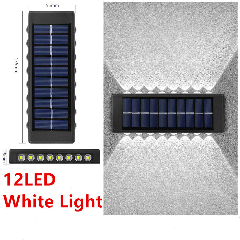 Solar Outdoor Garden Light Up And Down Glowing Atmosphere Wall Lamp Courtyard Street Landscape Garden Decorative Light