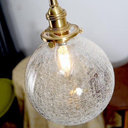 Lustre de chevet de chambre à coucher rétro rond japonais