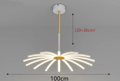 Lustre LED dans la chambre à coucher de la salle à manger