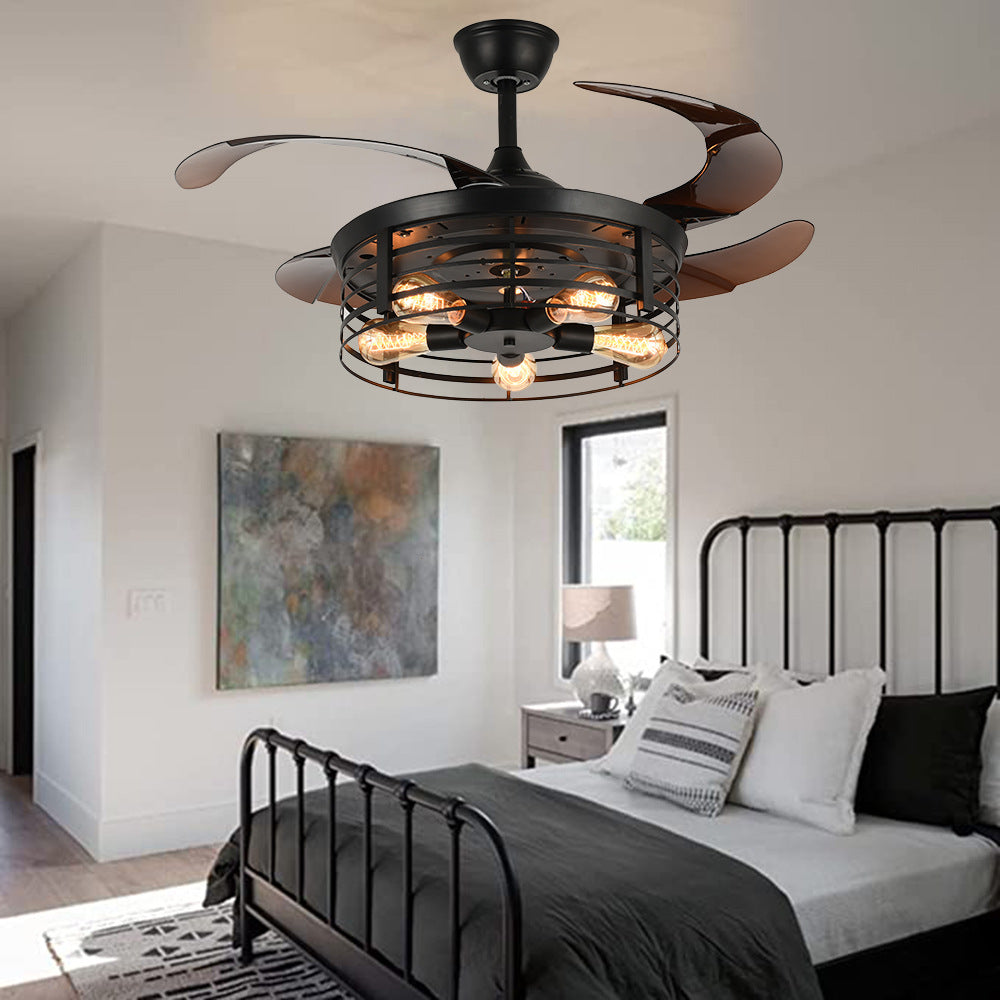 Industrial Wind Integrated American Retro Fan Lamp