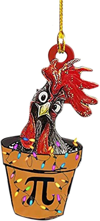 European And American Scarf Chicken Christmas Decorations