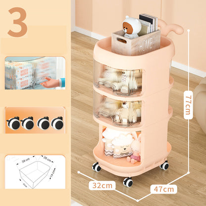 Living Room Multi-layer Snack Cabinet Removable Bookshelf Toy Storage Shelves