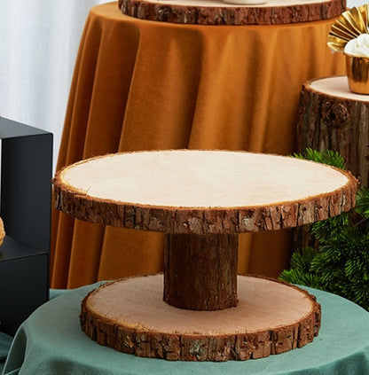 Table à desserts en bois, décoration, présentoir pour aliments froids