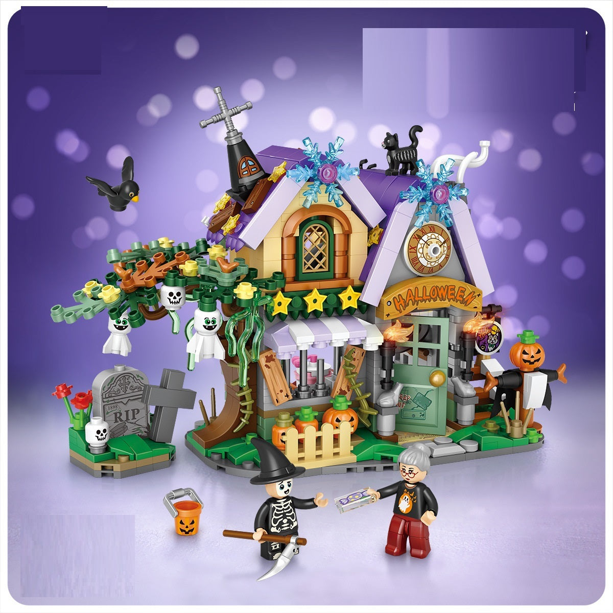 Carruaje Feliz Halloween Decoración Ladrillos Para Niños Juguetes Para Niños Regalo De Halloween