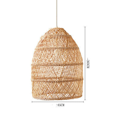 Art Japanese Zen Rattan Chandelier