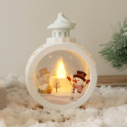 Christmas Decorations Candle Lights Retro Window Decorations