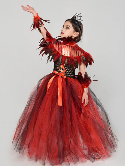 Halloween Costume Queen Long Skirt Suit