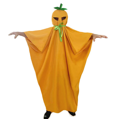 Costume d'Halloween pour enfants avec cape citrouille