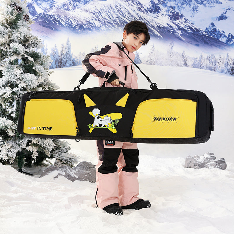 La bolsa de snowboard para niños sin ruedas se puede comprobar