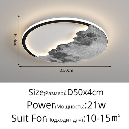 Planeta Luna Lámpara De Techo Dormitorio Creativo