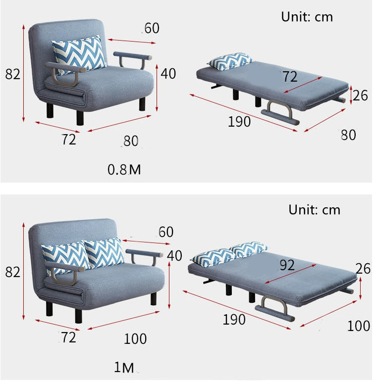 Canapé paresseux multifonctionnel pliable pour la maison et le salon