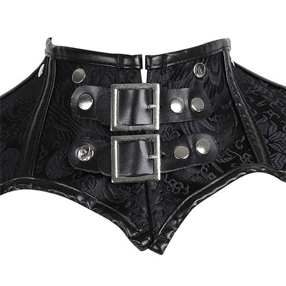 Faja moldeadora Steampunk gótica ajustada para caballero oscuro para Halloween