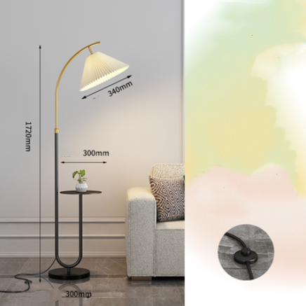 Pleated Floor Lamp Nordic Living Room Bedroom Wireless Charging Model