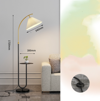 Pleated Floor Lamp Nordic Living Room Bedroom Wireless Charging Model