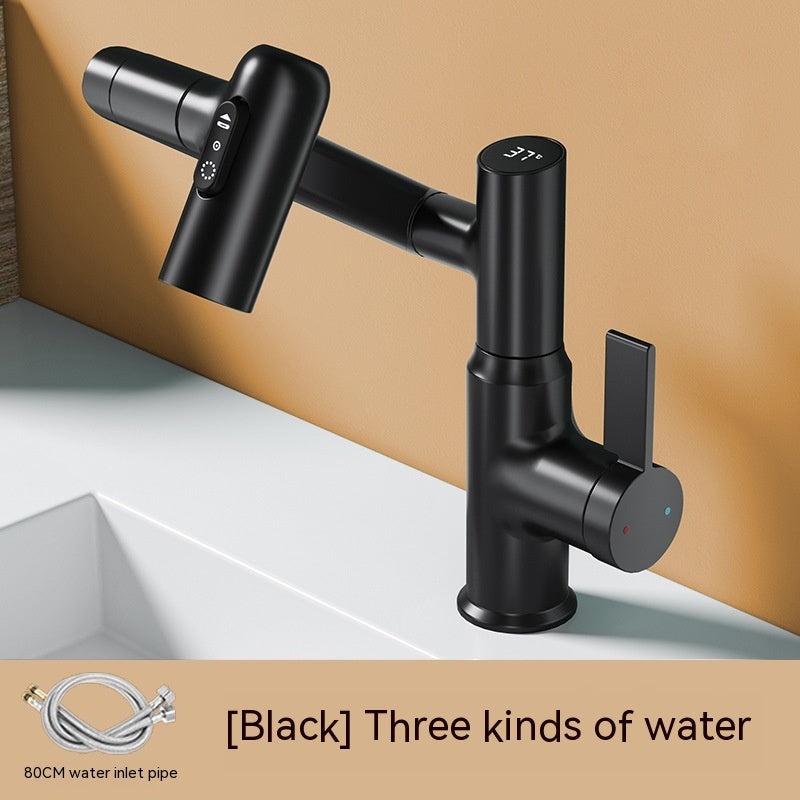 Washing Basin Rotating Multifunctional Digital Display Pull Faucet