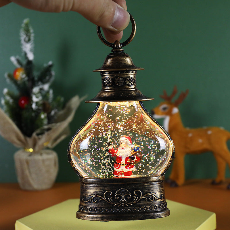 Bola de cristal con forma de copo de nieve para decoración navideña