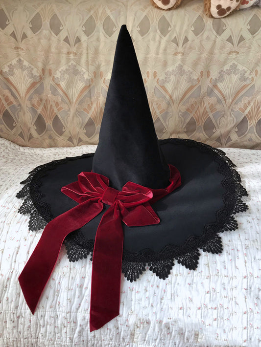 Sombrero de bruja de Halloween hecho a mano para fiestas navideñas