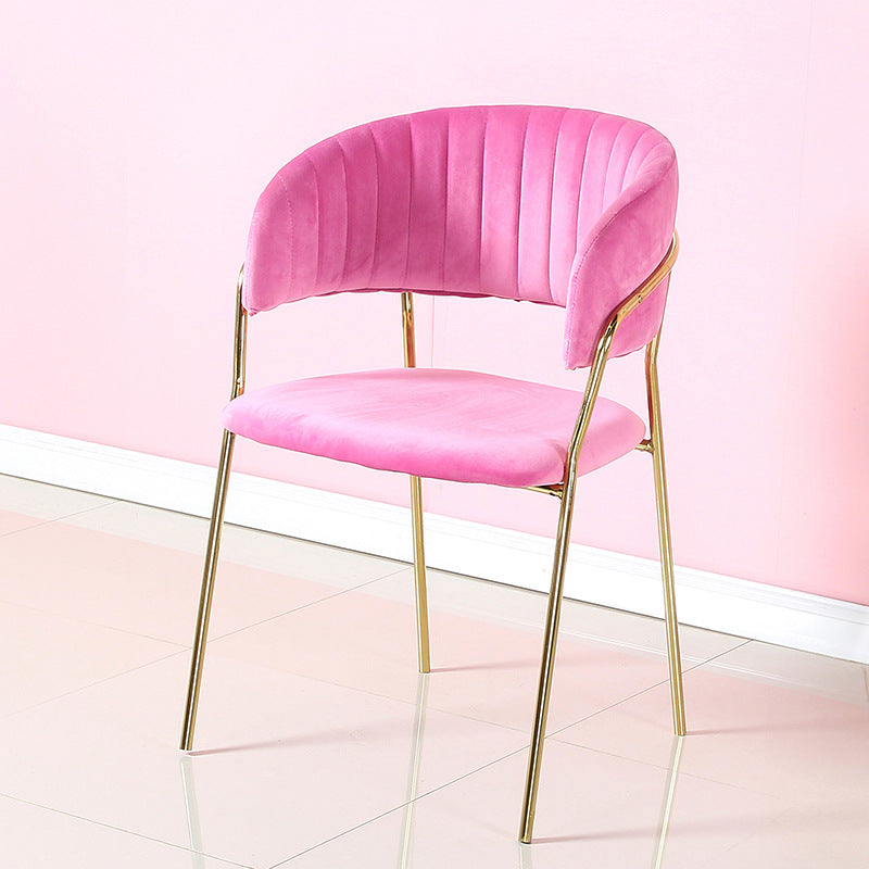 Chaise de salle à manger en velours de meubles d'hôtel élégants