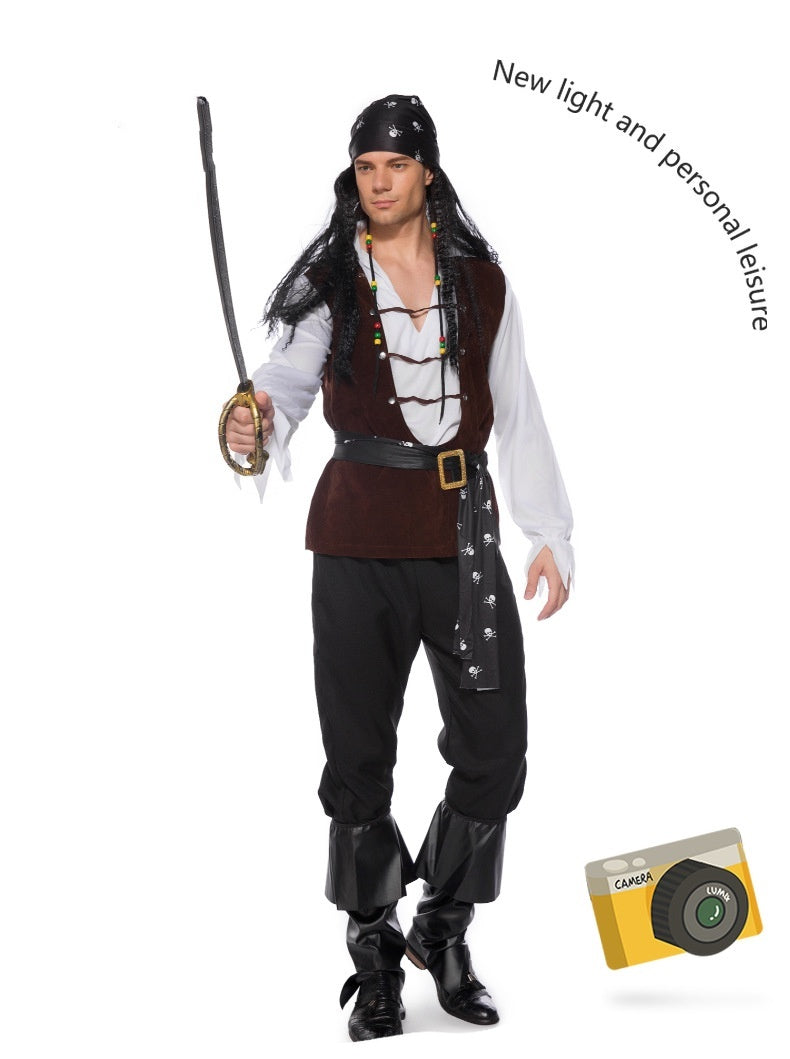 Vêtements de cosplay pour hommes Vêtements d'Halloween Pirates des Caraïbes