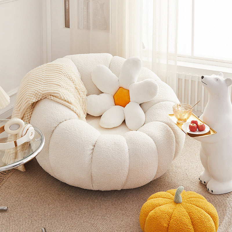 Pumpkin Lazy Tatami Balcony Casual Single Sofa Chair