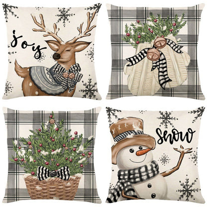 Home Christmas Decorative Printed Pillowcase