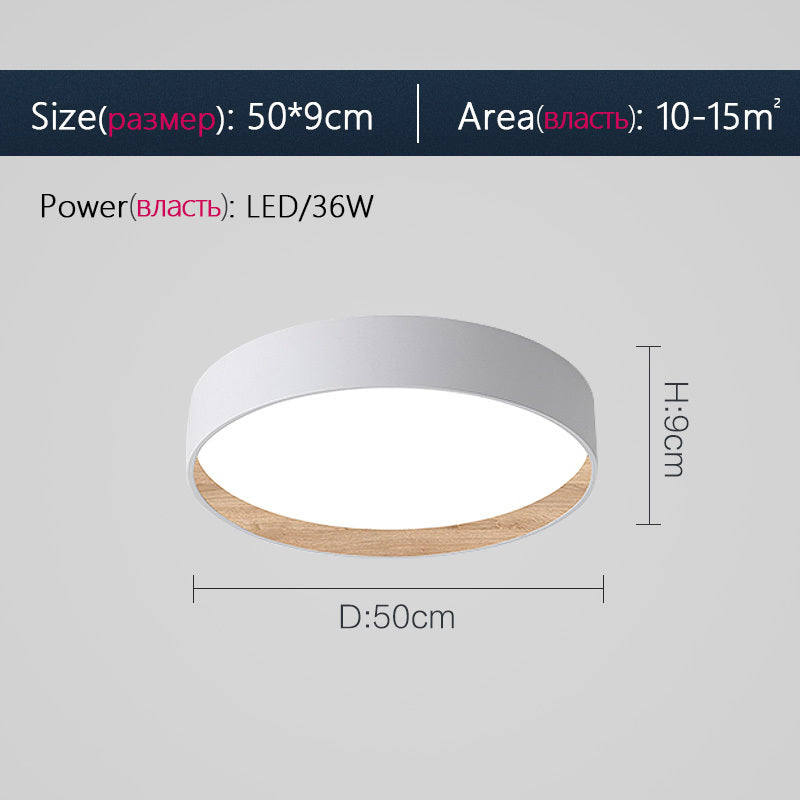 Luz de dormitorio con control remoto inteligente, sala de estar nórdica