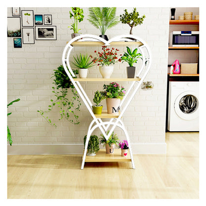 Estantes de flores de múltiples capas en forma de corazón creativos decorativos para sala de estar interior y balcón