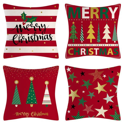 Home Decoration Christmas Pillow Cover Four-piece Set