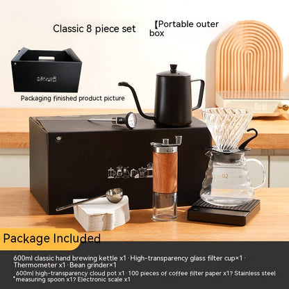 Ensemble de café Pour-over, boîte-cadeau, cafetière américaine domestique, cafetière avec combinaison d'échelle