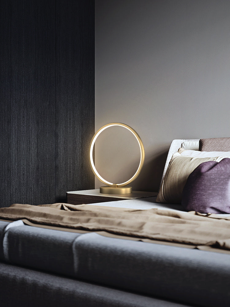 Lampe de chevet de personnalité créative de salon minimaliste de Table tout en cuivre