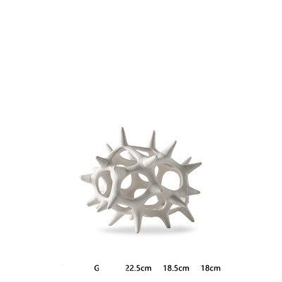 Vase à bouche pointue torsadée en spirale, ornements, boule ronde d'accumulation