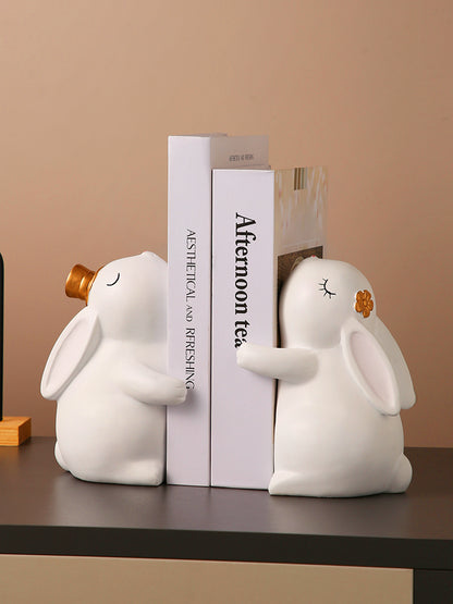 Ornements de lapin de bibliothèque moderne, accessoires ménagers