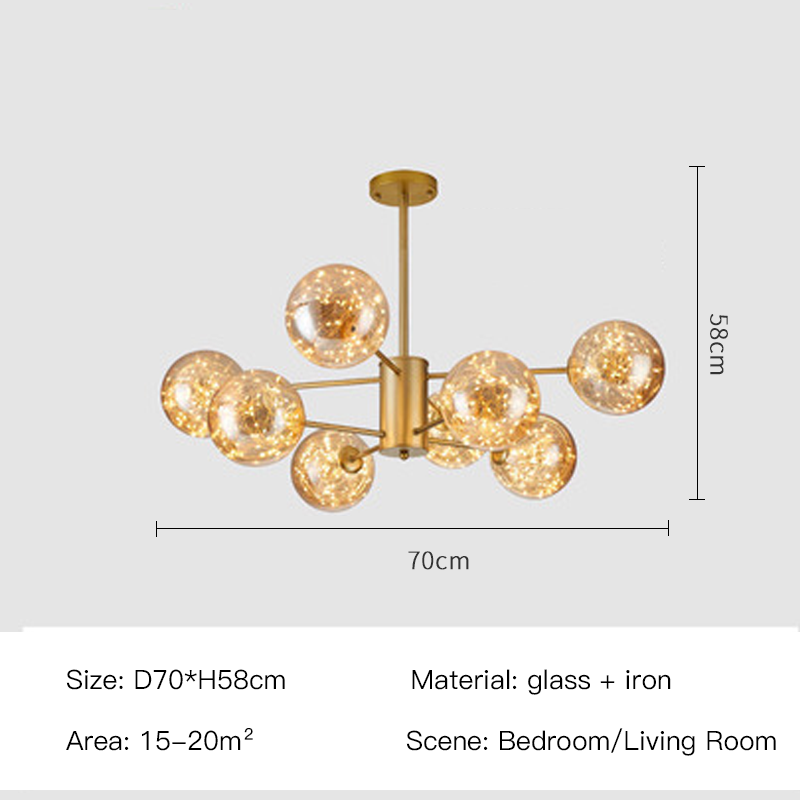 Lustre en verre Star Magic Bean