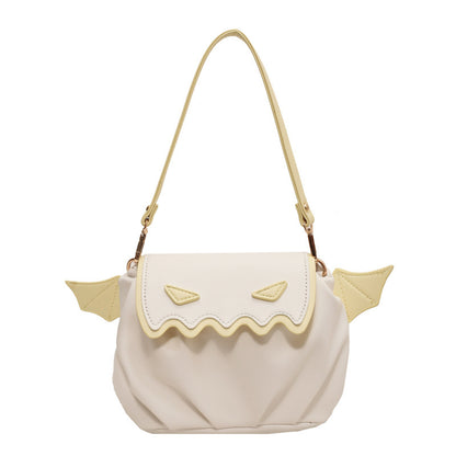 Sac à bandoulière drôle Halloween citrouille dessin animé sacs à bandoulière avec petites ailes personnalisé créatif femme sac à main