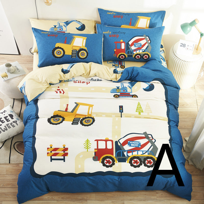 Drap de lit pour enfants, housse de couette, drap de lit, dessin animé mignon, textile pour la maison