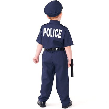 Halloween Boy Police Uniform Suit