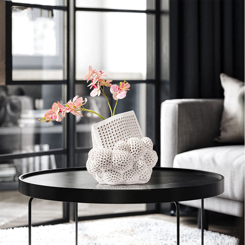 Vase à fleurs séchées, décoration moderne minimaliste pour salon et bureau