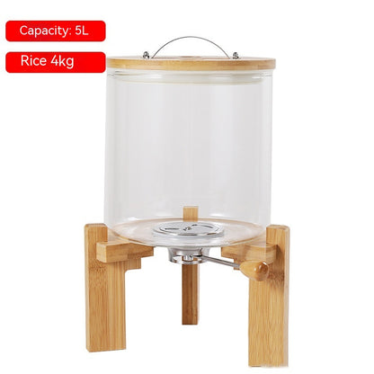 High Borosilicate Glass Measuring Rice Bucket Large Moisture-proof Insect-proof