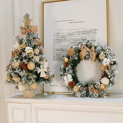 Adorno de escritorio pequeño para el hogar, decoración navideña, corona