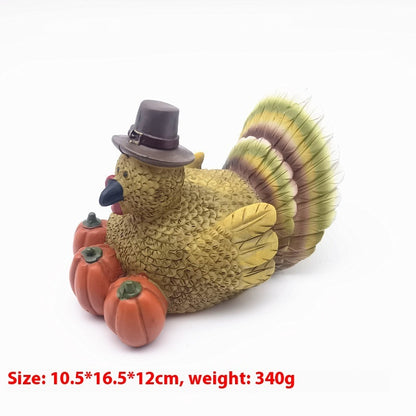 Factory Thanksgiving Harvest Festival Turkey Pumpkin Shape Indoor And Outdoor Home Ornaments Outdoor Decorations