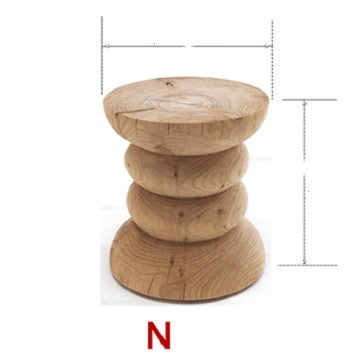 Nordic Homestay Log Stool Decoration Tea Table